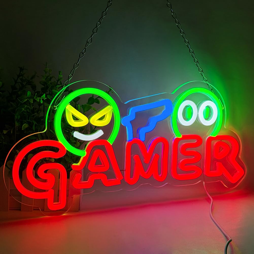 Gamer Neon Sign LED Wall Light - Party Games For Christmas ulasan dan harga