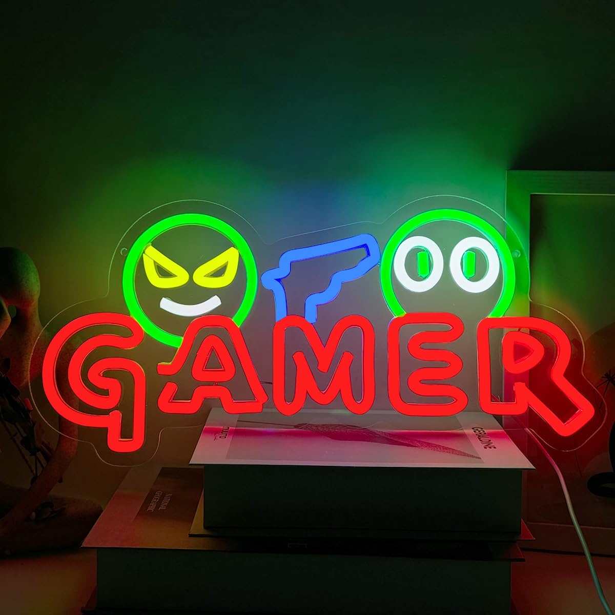 Gamer Neon Sign LED Wall Light - Party Games For Christmas ulasan dan harga