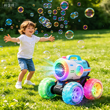 4-Wheel Colorful Manual Bubble - Party Games Lab ulasan dan harga