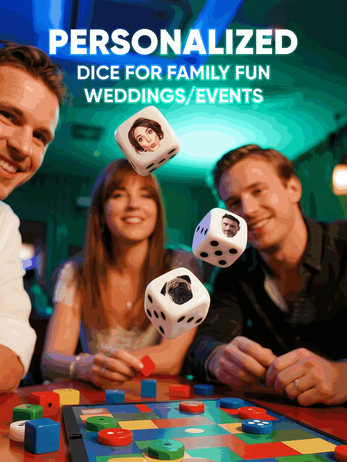 Custom Face Dice Personalized  - Party Games For Christmas ulasan dan harga