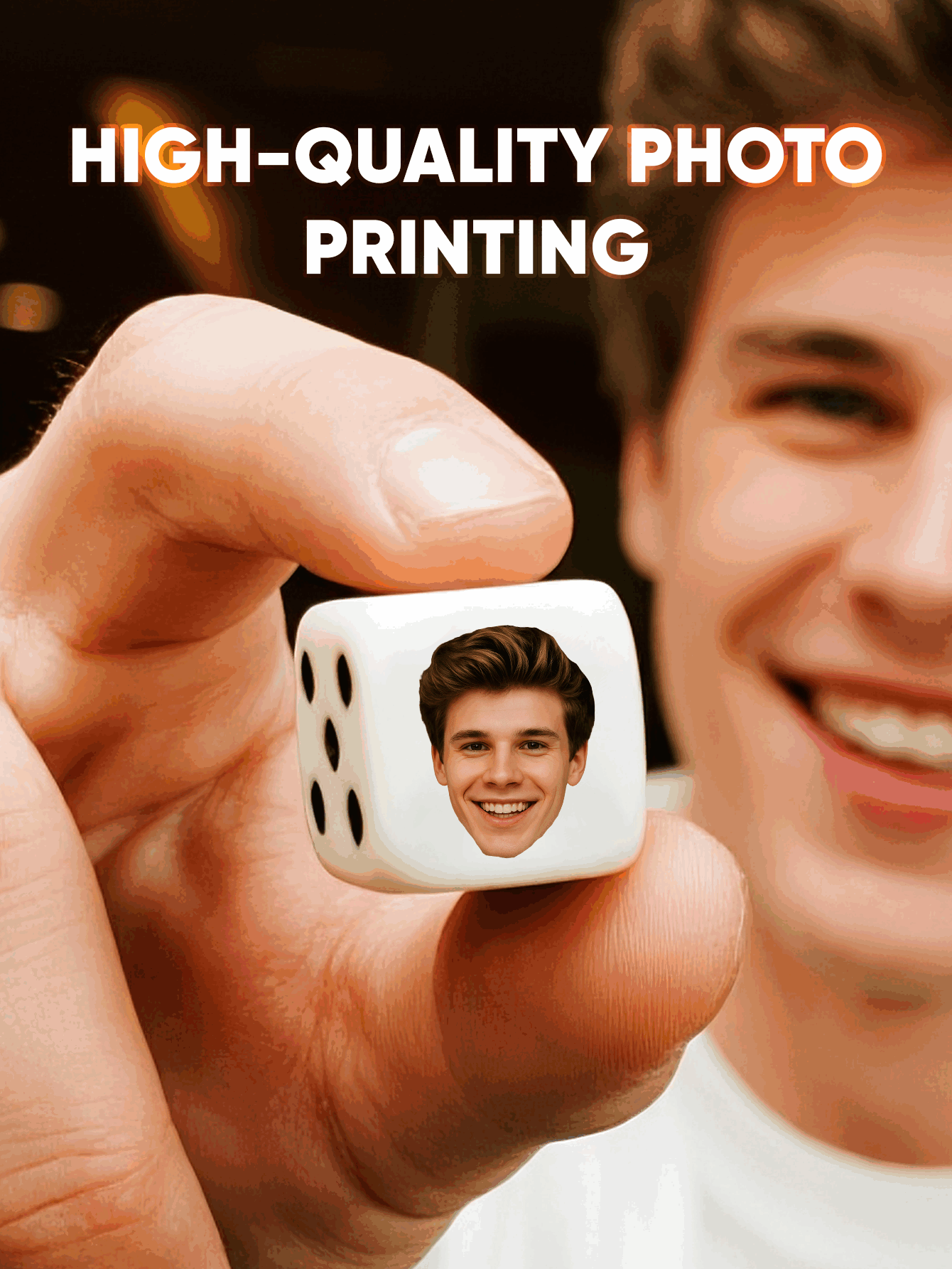 Custom Face Dice Personalized  - Party Games For Christmas ulasan dan harga