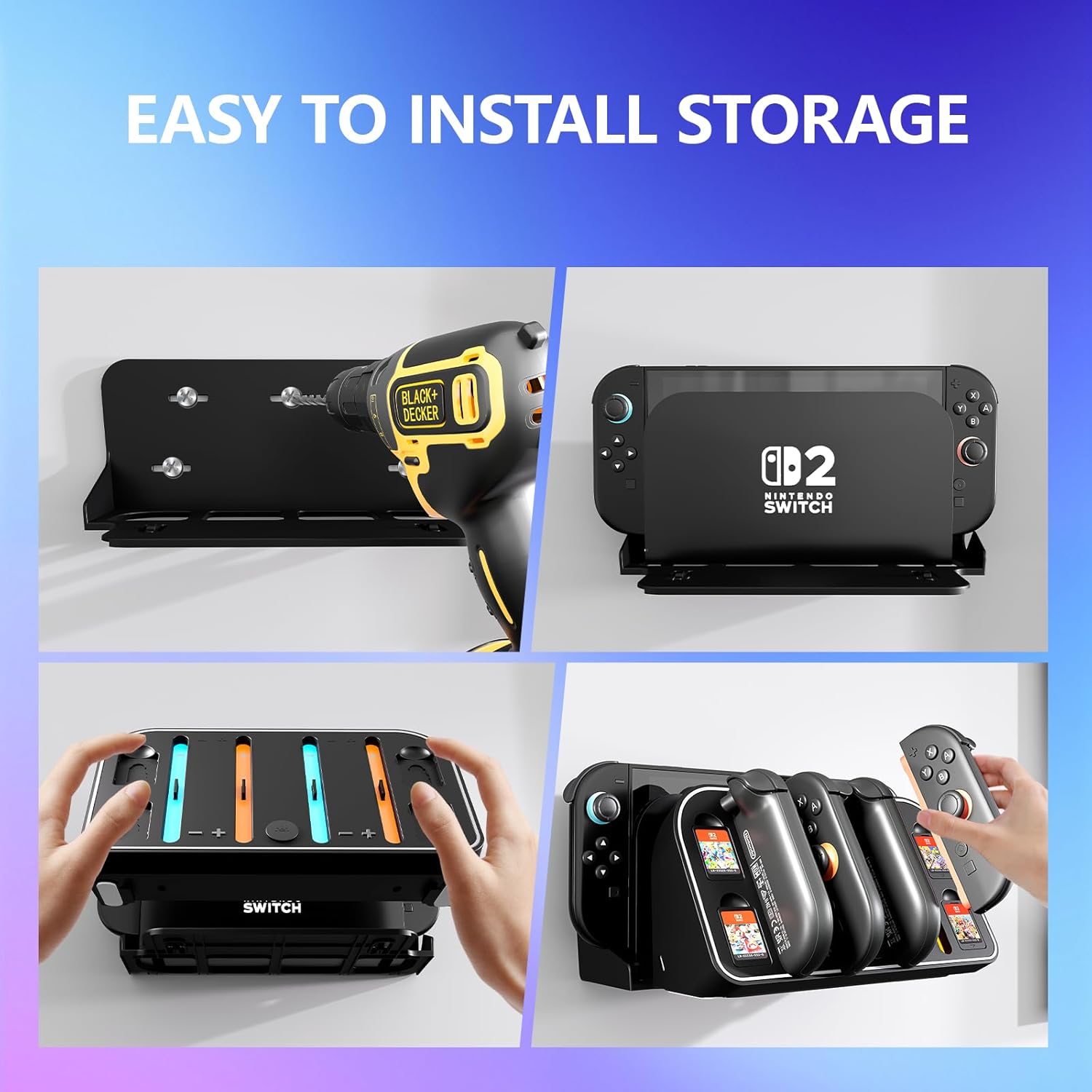 Wall Mount Charging Dock for N - Party Games Nintendo ulasan dan harga