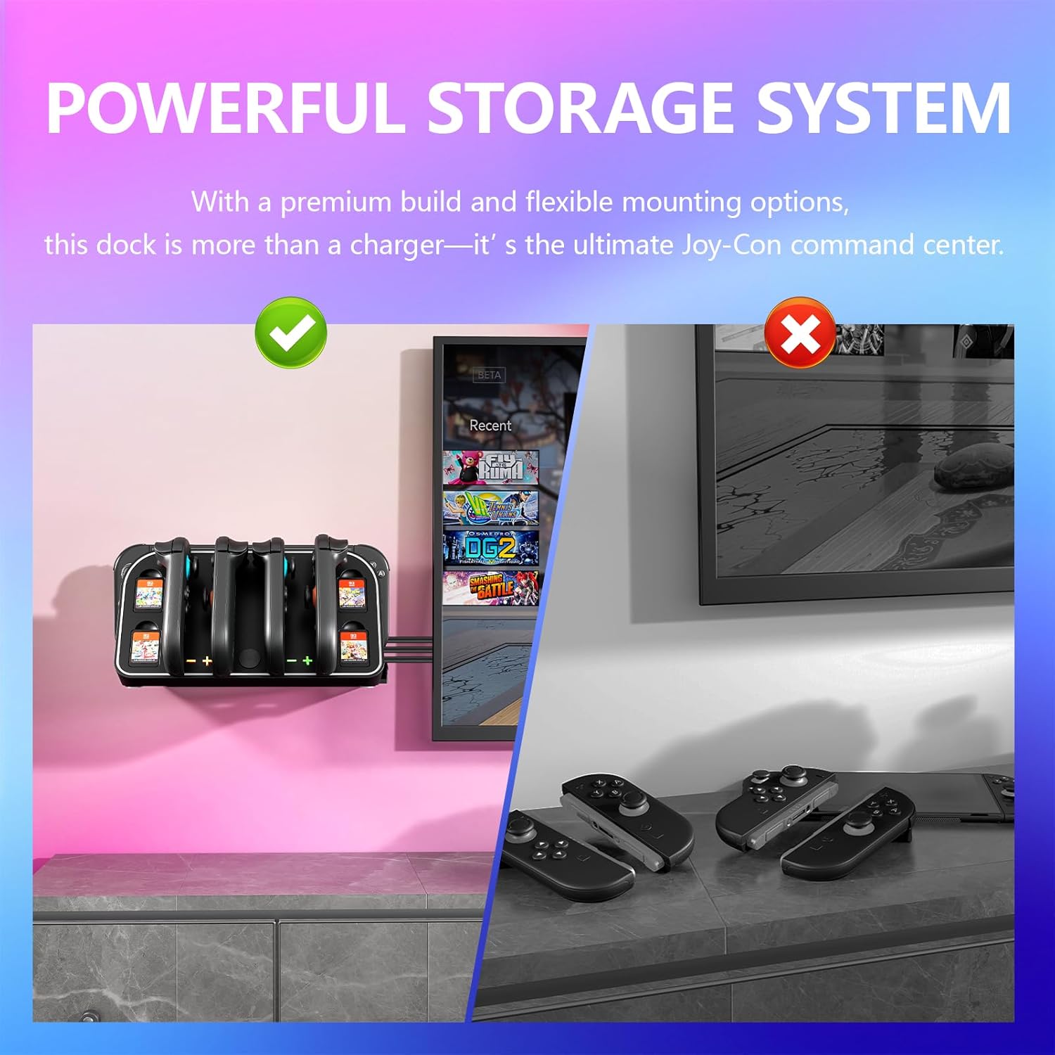 Wall Mount Charging Dock for N - Party Games Nintendo ulasan dan harga