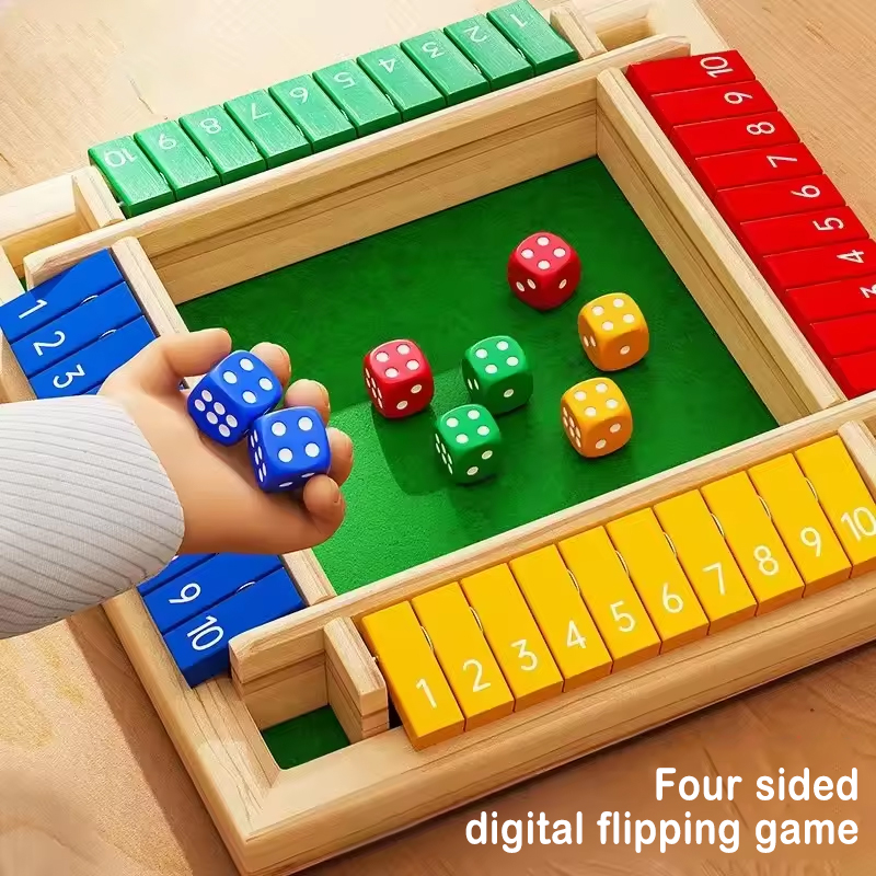 Box Game Wooden Dice Four-Side - Party Games For 7 People ulasan dan harga