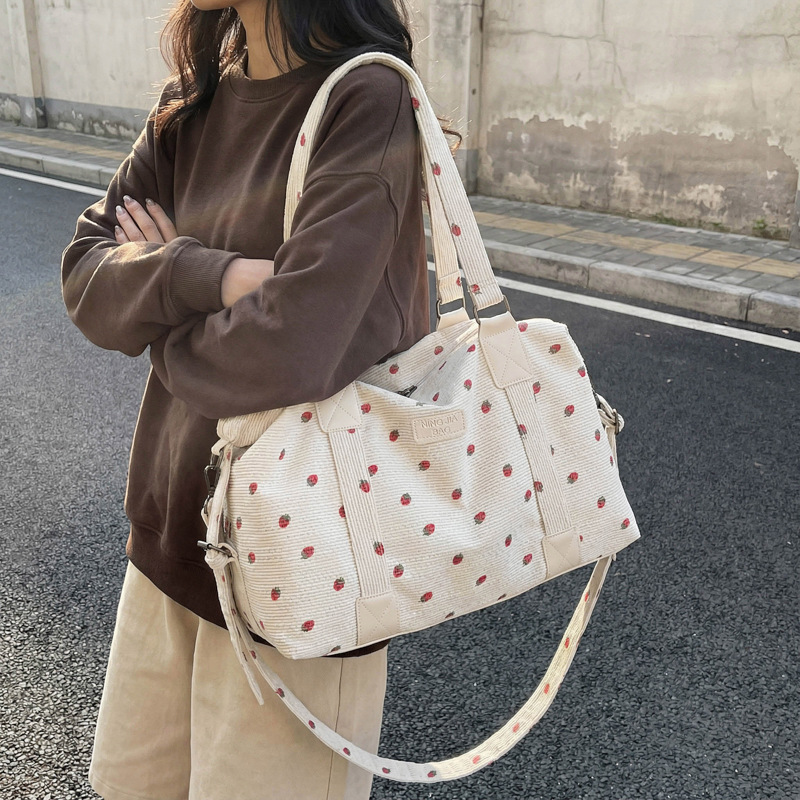 Corduroy Travel Tote Bag Large - Sack Race Bag ulasan dan harga
