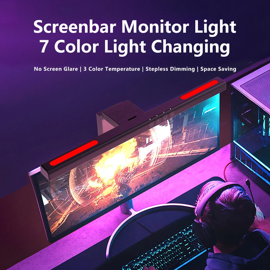 USB Stepless Dimming Screen Ha - Party Games On Switch ulasan dan harga
