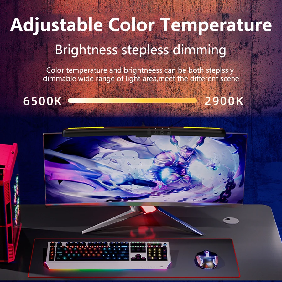 USB Stepless Dimming Screen Ha - Party Games On Switch ulasan dan harga