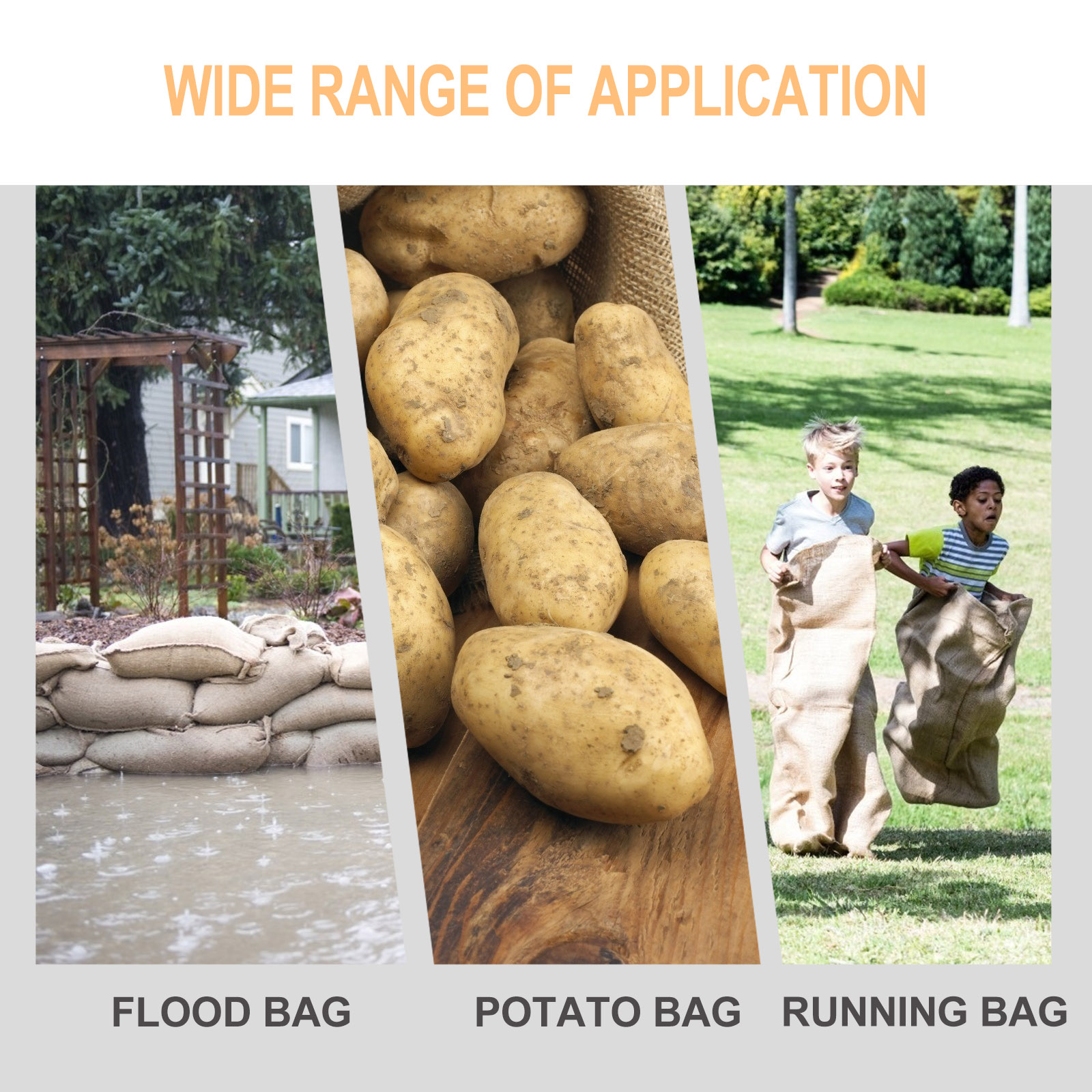 1pc Large Burlap Bag Multi-Fun - Sack Race Bag ulasan dan harga