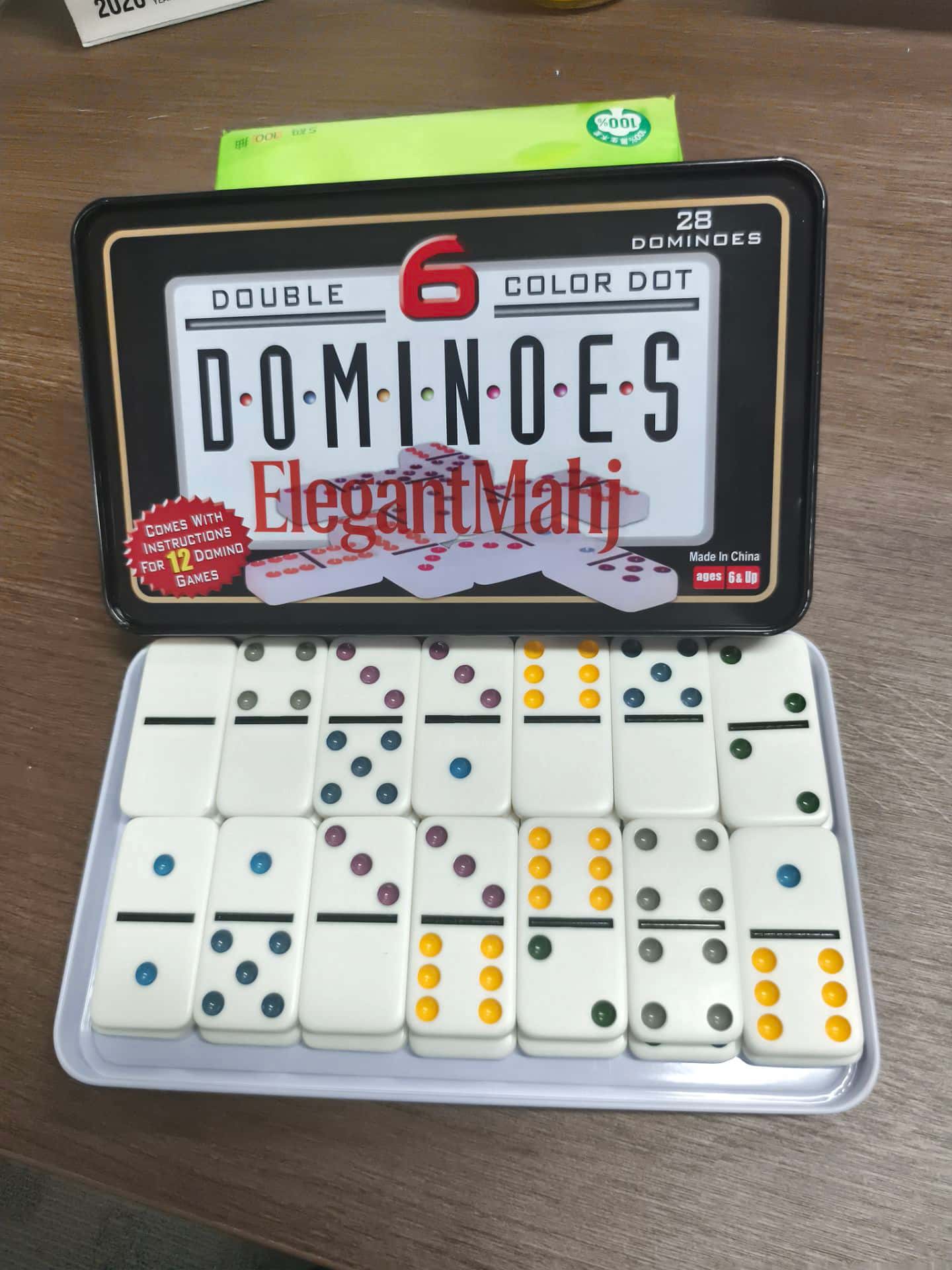 ElegantMahj Double Six Dominoe - Party Games Board Game ulasan dan harga